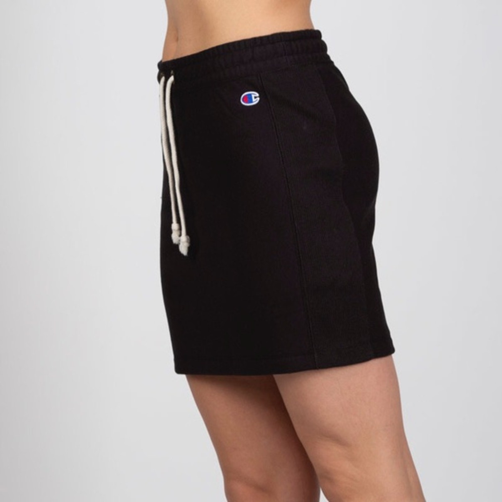 Champion Skirt Reverse Weave Black Sweatshirt Skirt Tie Drawstring Size Small
